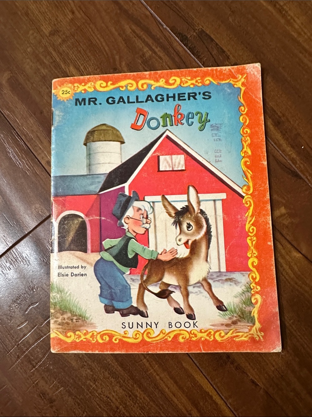 Vintage Mr Gallaghers Donkey Sunny Book Childrens Picture Book Farm Story